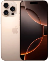 Смартфон  Apple iPhone 16 Pro Max 256Gb eSim desert titanium (пустынный титан) обмененный, без коробки (новый, не активированный, без RuStore) гарантия 1 год