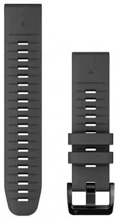 Силиконовый ремешок для Garmin Fenix 8 47mm Quickfit 22 mm (Black/Pebble Gray) (010-13392-00)