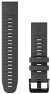 Силиконовый ремешок для Garmin Fenix 8 47mm Quickfit 22 mm (Black/Pebble Gray) (010-13392-00)