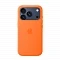 Накладка Silicone Case с MagSafe совместимая с iPhone 17 Pro оранжевая LB