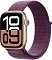 Apple Watch Series 10, 42 мм, корпус из алюминия цвета «розовое золото», спортивный ремешок петля цвета «сливовый» S/M (MWXC3)