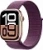 Apple Watch Series 10, 42 мм, корпус из алюминия цвета «розовое золото», спортивный ремешок петля цвета «сливовый» S/M (MWXC3)
