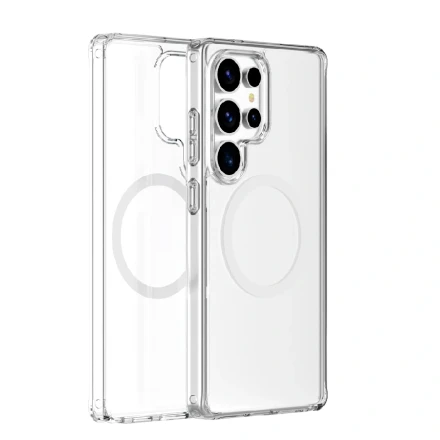 Пластиковая накладка Kzdoo IceGuard с MagSafe совместимая с Samsung S 26 Ultra прозрачная