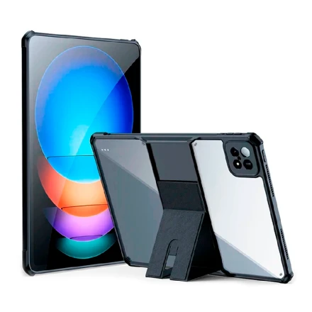Противоударная накладка Xundd совместимая с Ксиаоми Pad 6S Pro прозрачная с черными бортами