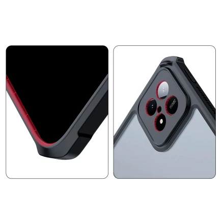 Противоударная накладка Xundd совместимая с Ксиаоми Pad 6S Pro прозрачная с черными бортами