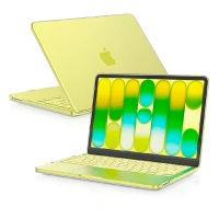 Пластиковый чехол Hard Shell Case для Macbook Neo13" (A18 Pro) прозрачно-салатовая