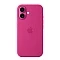 Накладка Silicone Case с MagSafe совместимая с iPhone 16 розовая LB