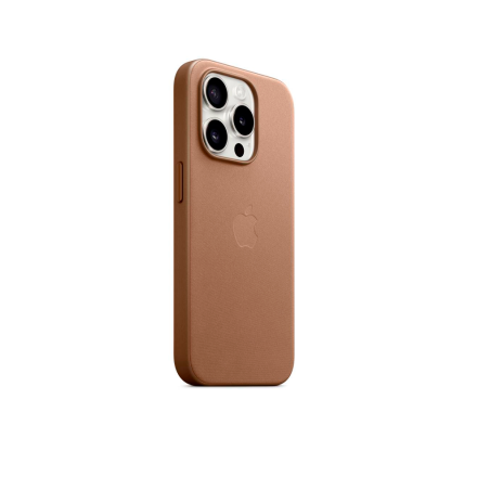 Накладка FineWoven с MagSafe совместимая с iPhone 15 Pro Серо-коричневый
