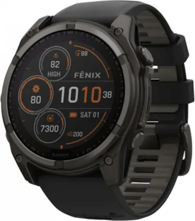 Умные часы  Умные часы Garmin Fenix 8 51 mm Solar Sapphire черный (010-02907-70)