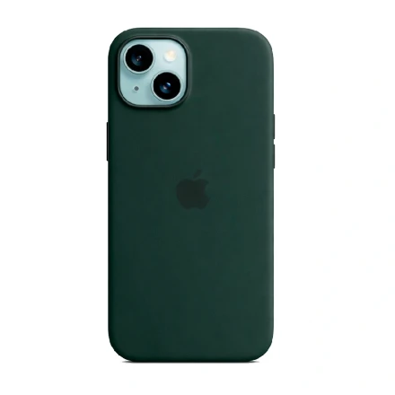 Накладка Silicone Case с MagSafe совместимая с iPhone 15 Plus черная SZ