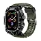 Противоударный кейс с ремешком Keephone Bassion совместимый с Apple Watch Ultra 49mm черный/зеленый