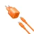 Сетевое зарядное устройство+кабель Wiwu Cube (Wi-G025) 45W 2xType-C оранжевое