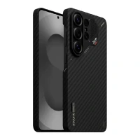 Кевларовая накладка Aulumu Aramid Fiber Case совместимая с Samsung S26 Ultra черная