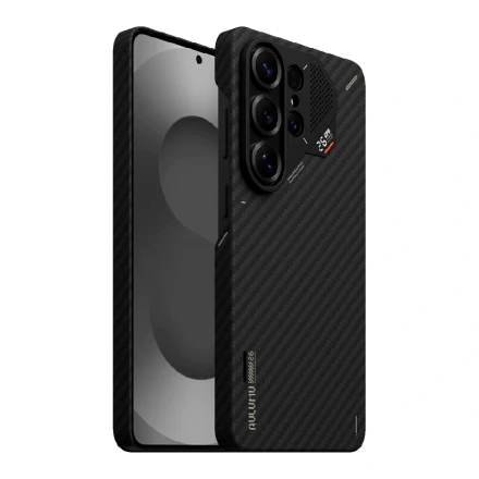 Кевларовая накладка Aulumu Aramid Fiber Case совместимая с Samsung S26 Ultra черная