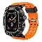 Противоударный кейс с ремешком Keephone Bassion совместимый с Apple Watch Ultra 49mm черный/оранжевый