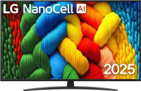 55" Телевизор LG 55NANO81A6A (2025), 4K UHD, NanoCell, 60 Гц, Smart TV, черный (EAC)
