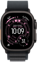 Apple Watch Ultra 3 (2025) GPS + Cellular, 49 мм, корпус из черного титана, ремешок Alpine (L) цвета black (черный) MF0X4