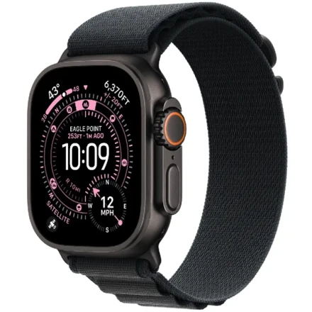 Apple Watch Ultra 3 (2025) GPS + Cellular, 49 мм, корпус из черного титана, ремешок Alpine (L) цвета black (черный) MF0X4