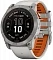 Умные часы Garmin Fenix 7X PRO Sapphire Solar Edition (010-02778-15) титановый корпус с дымчато-серым оранжевым ремешком