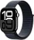 Apple Watch Series 10, 46 мм, корпус из алюминия цвета «чёрный глянец», спортивный ремешок петля чернильного цвета S/M (MWWR3)