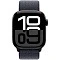 Apple Watch Series 10, 46 мм, корпус из алюминия цвета «чёрный глянец», спортивный ремешок петля чернильного цвета S/M (MWWR3)