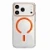Пластиковая накладка Keephone Aurora с MagSafe (оранжевый) совместимая с iPhone 17 Pro прозрачный