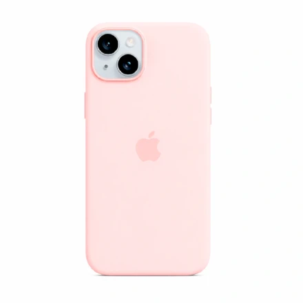 Накладка Silicone Case с MagSafe совместимая с iPhone 15 Plus розовая SZ