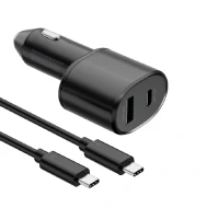 Автомобильное зарядное устройство Samsung Super Fast Charging 2.0 + кабель Type-C (45W&15W) черное LB