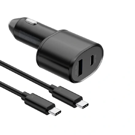 Автомобильное зарядное устройство Samsung Super Fast Charging 2.0 + кабель Type-C (45W&15W) черное LB