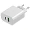 Сетевое зарядное устройство  Сетевой блок Maxvi 30W 6А USB-C/USB-A белый