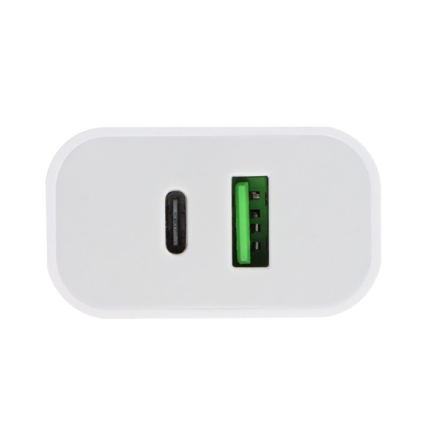 Сетевое зарядное устройство  Сетевой блок Maxvi 30W 6А USB-C/USB-A белый