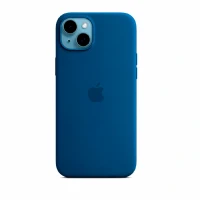 Накладка Silicone Case с MagSafe совместимая с iPhone 15 Plus синяя SZ