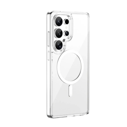 Пластиковая накладка Wiwu ishield Pro с MagSafe совместимая с Samsung S26 Ultra прозрачная