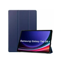 Чехол-книжка для Samsung Galaxy Tab S10+/S9+  на пластиковом основании синий 12.4"