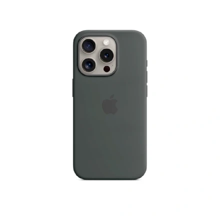 Накладка Silicone Case с MagSafe совместимая с iPhone 15 Pro натурал титан SZ