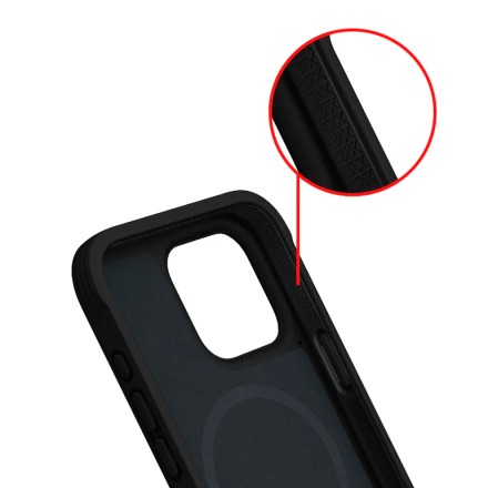 Пластиковая накладка Kzdoo Mag Mars совместимая с iPhone 16 Pro черная