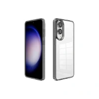 Противоударная накладка Verraton совместимая с Samsung S25 Edge прозрачная с черными бортами