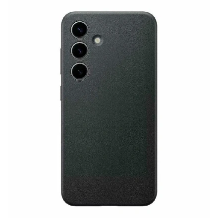 Накладка из эко кожи Leather Case совместимая с Samsung S25/S24 титановая SZ