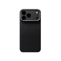 Кевларовая накладка KZDOO Keivlar совместимая с iPhone 17 Pro черная