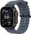 Apple Watch Ultra 3 (2025) GPS + Cellular, 49 мм, корпус из черного титана, ремешок Ocean (One Size) цвета «синий якорь» MGCJ4