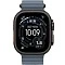 Apple Watch Ultra 3 (2025) GPS + Cellular, 49 мм, корпус из черного титана, ремешок Ocean (One Size) цвета «синий якорь» MGCJ4