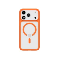 Противоударная накладка Cabal Protect Clear Case c MagSafe для iPhone 17 Pro Max оранжевый кант