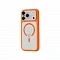 Противоударная накладка Cabal Protect Clear Case c MagSafe для iPhone 17 Pro Max оранжевый кант