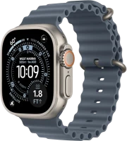 Apple Watch Ultra 3 (2025) GPS + Cellular, 49 мм, корпус из бежевого титана, ремешок Ocean (One Size) цвета «синий якорь» MEWH4