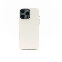 Накладка из эко-кожи Kzdoo Noble Collection совместимая с iPhone 16 Pro белая
