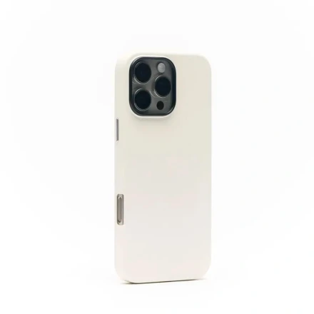 Накладка из эко-кожи Kzdoo Noble Collection совместимая с iPhone 16 Pro белая