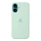 Накладка Silicone Case с MagSafe совместимая с iPhone 16 мятная SZ