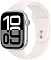 Apple Watch Series 10, 46 мм, корпус из алюминия серебристого цвета, спортивный ремешок цвета «румянец» M/L (MWX03)