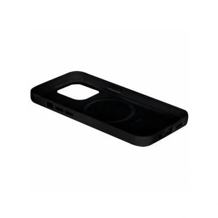 Накладка из эко-кожи Kzdoo Noble Collection совместимая с iPhone 16 Pro черная