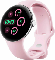 Умные часы  Google Pixel Watch 3 41mm Wi-Fi polished silver/rose quartz (серебряно-розовые)